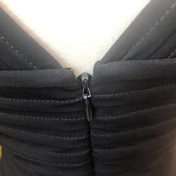 NWT White House Black Market Black Shutter Pleated Sleeveless Dress 4 - Picture 6 of 11